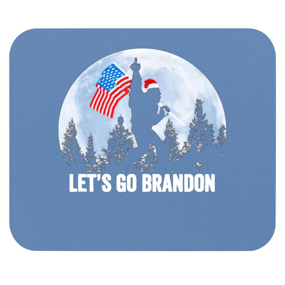 Let’s Go Brandon Christmas Bigfoot Believe Mouse Pads