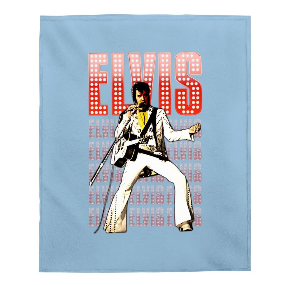 Elvis Presley Retro Rock Music Baby Blanket