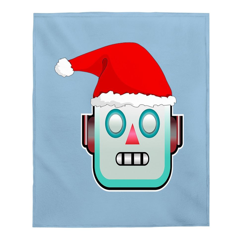 Santa Robot Merry Christmas Gifts For Robot Loves Classic Baby Blanket