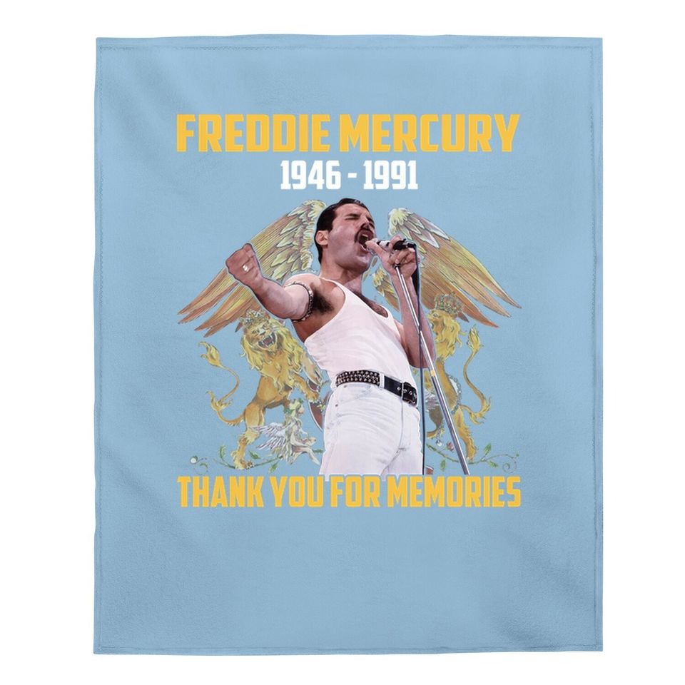 Freddie Mercury Thank You For Memories Baby Blanket