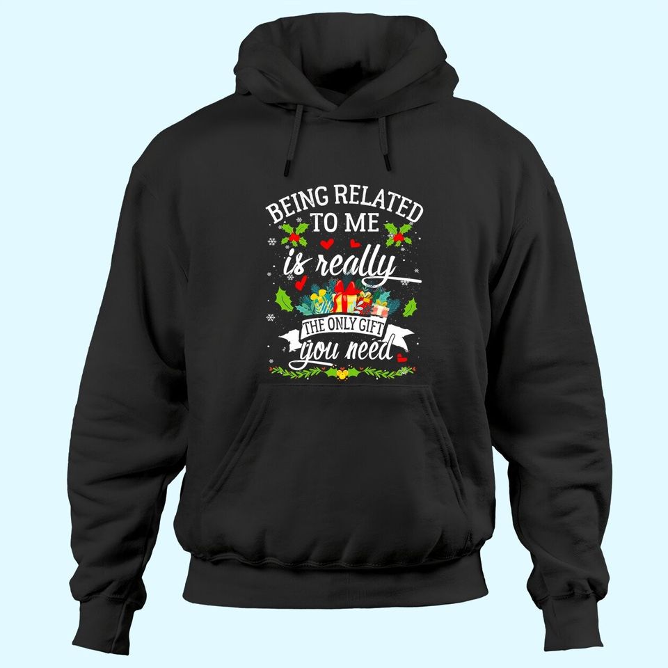 Being Related To Me Funny Christmas Family Pajamas Classic Hoodies