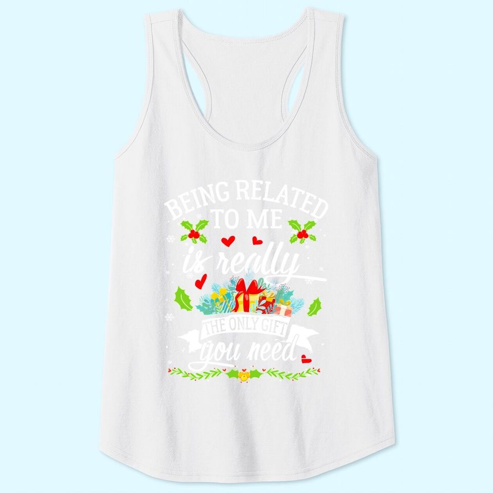 Being Related To Me Funny Christmas Family Pajamas Classic Tank Tops