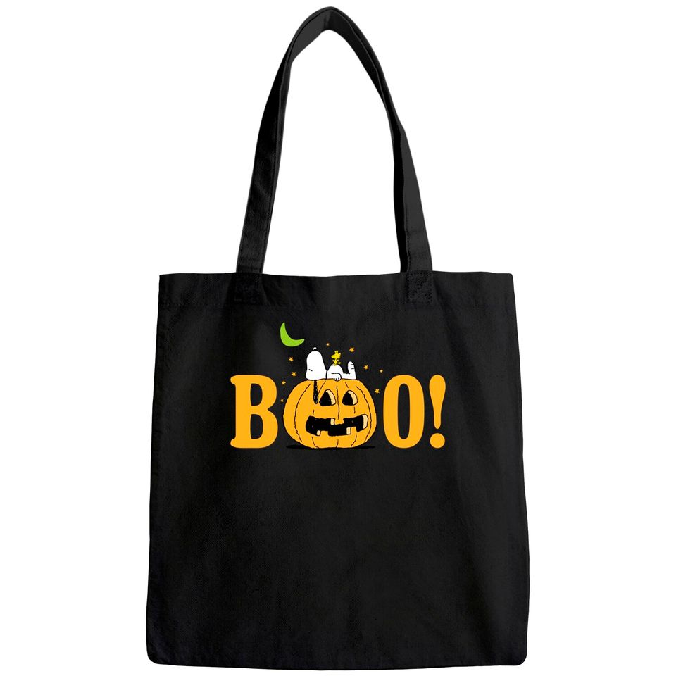 Peanuts Halloween Boo Pumpkin Tote Bag