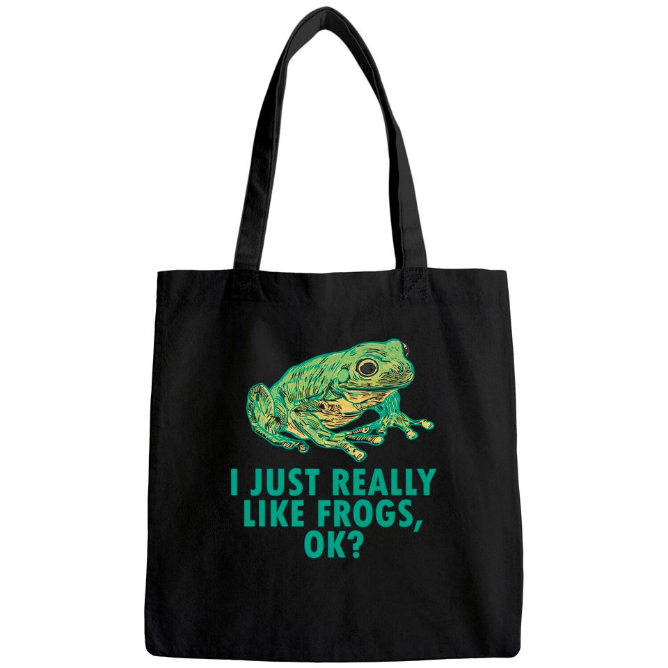 I Just Really Like Frogs OK Tree Frog Lover Kids Tote Bag