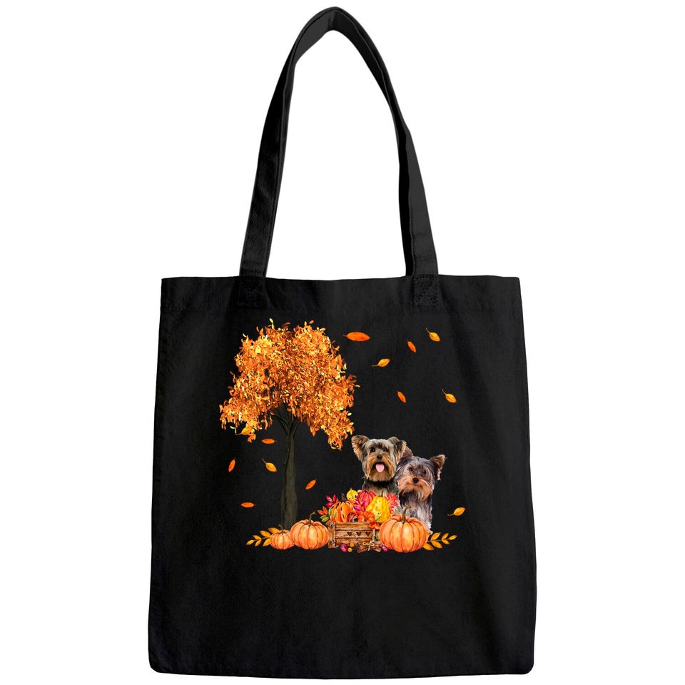 Autumn Leaf Fall Dog Lover Tote Bag