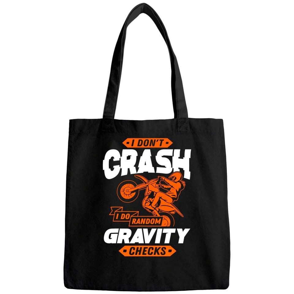 Random Gravity Checks Motocross & Dirt Bike Tote Bag