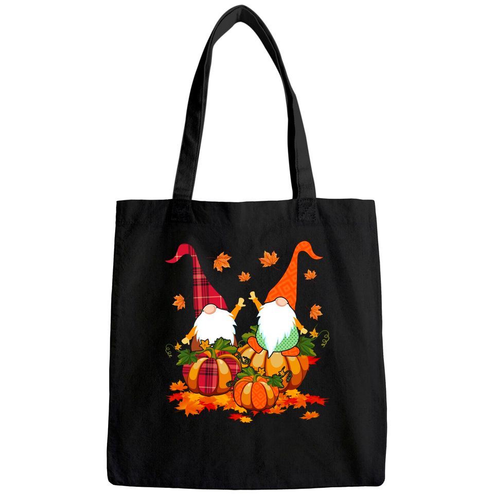 Auntumn Gnomes Riding Pumpkin Thanksgiving Gnomes Lover Tote Bag
