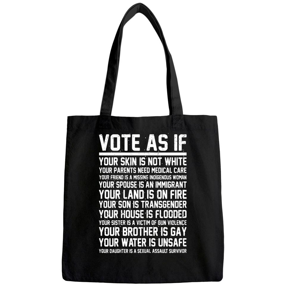 Vote As If | Registered Voter Election Day Gift Tote Bag