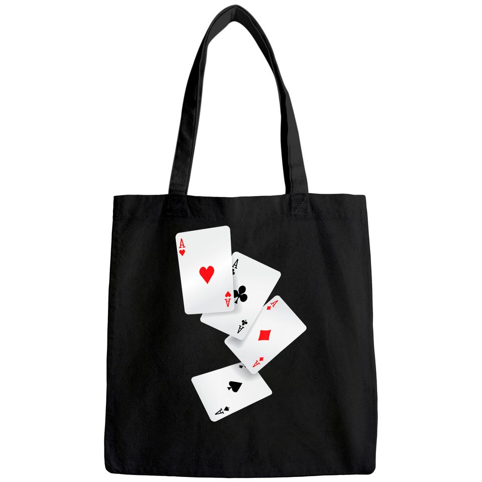 Four Aces Poker Pro Lucky Player Winner Costume Hand Gifts Tote Bag