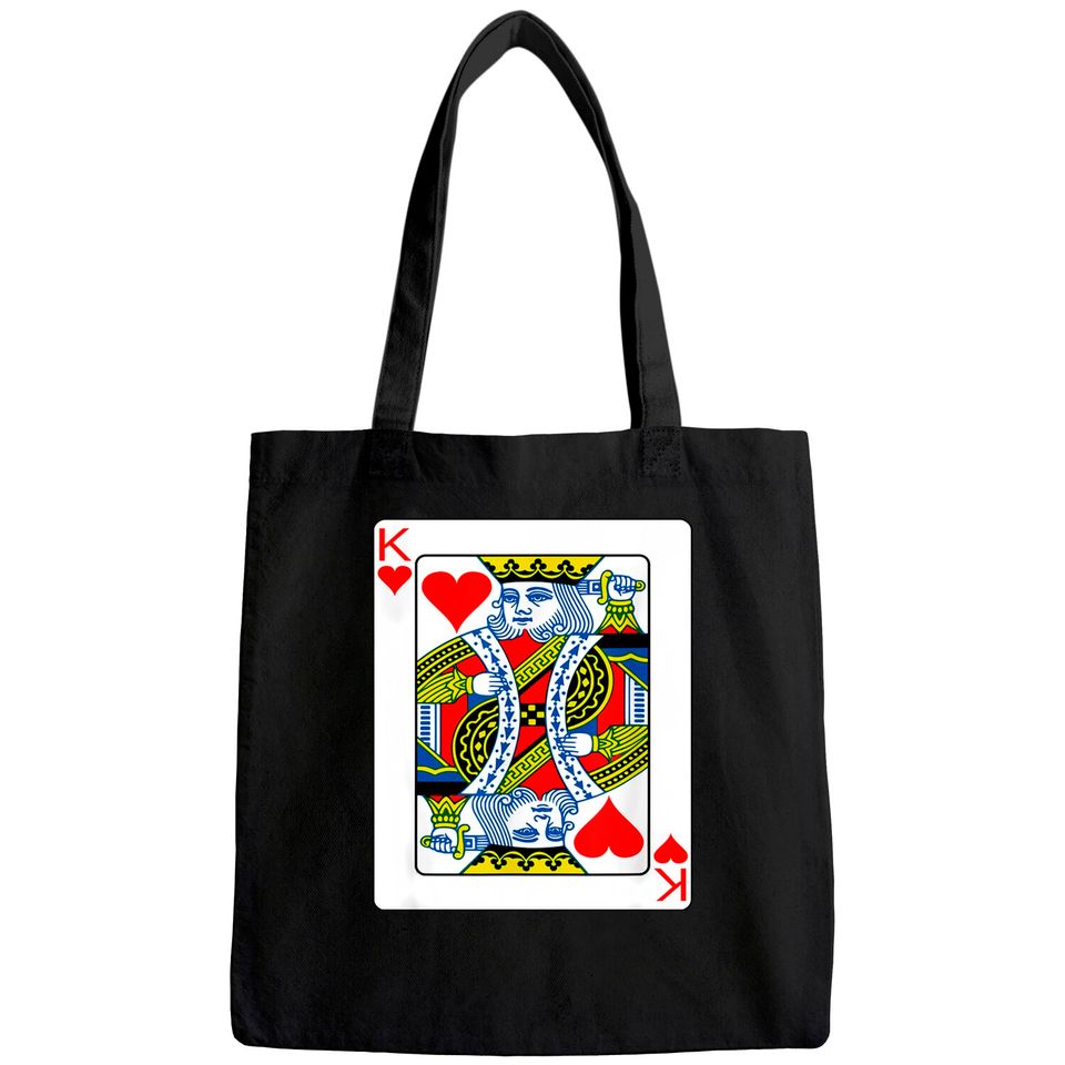 King Of Hearts Playing Card Tote Bag
