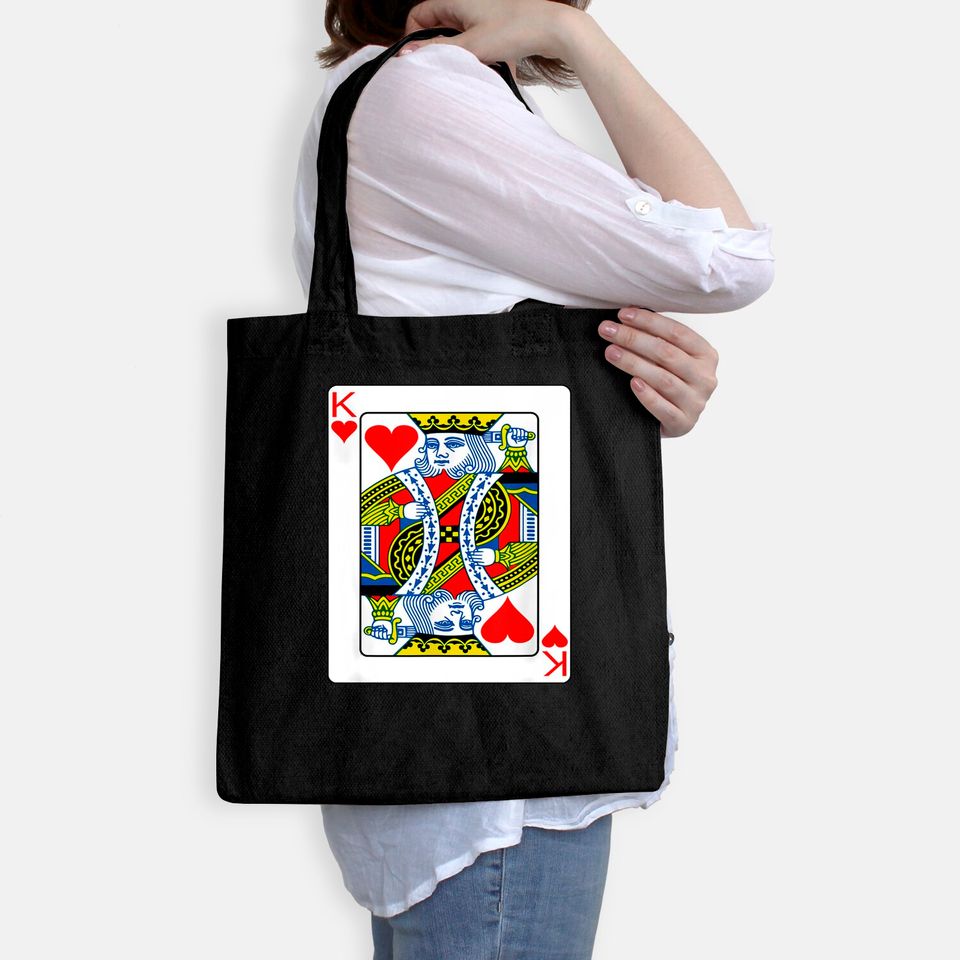 King Of Hearts Playing Card Tote Bag