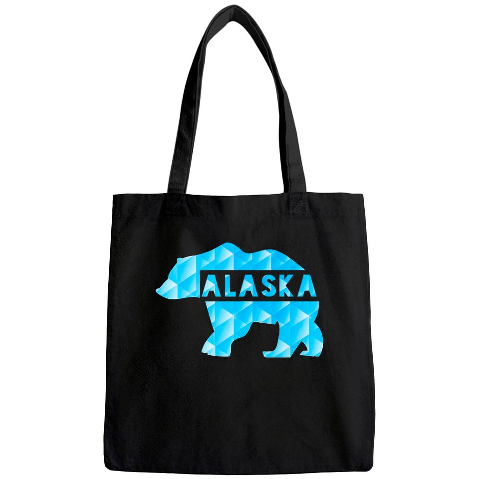Alaska State Pride Proud Alaskan Blue Grizzly Tote Bag