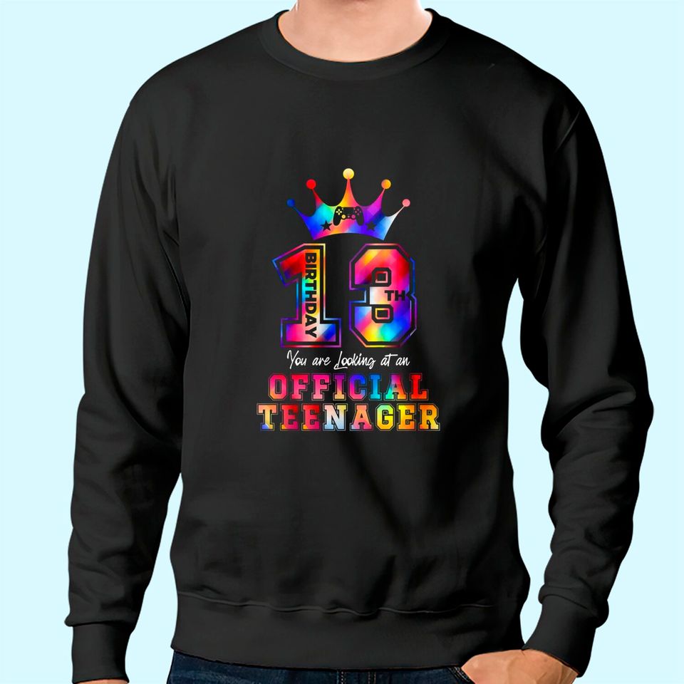  Teenager 13 Years Old 13th Birthday Gamer Sweatshirt