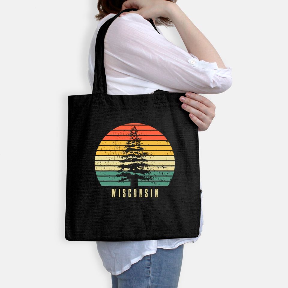 Wisconsin State Park Pine Tree Gift residents Tote Bag