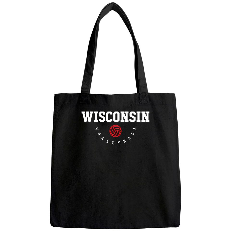 Women's Wisconsin Volleyball Team Tote Bag
