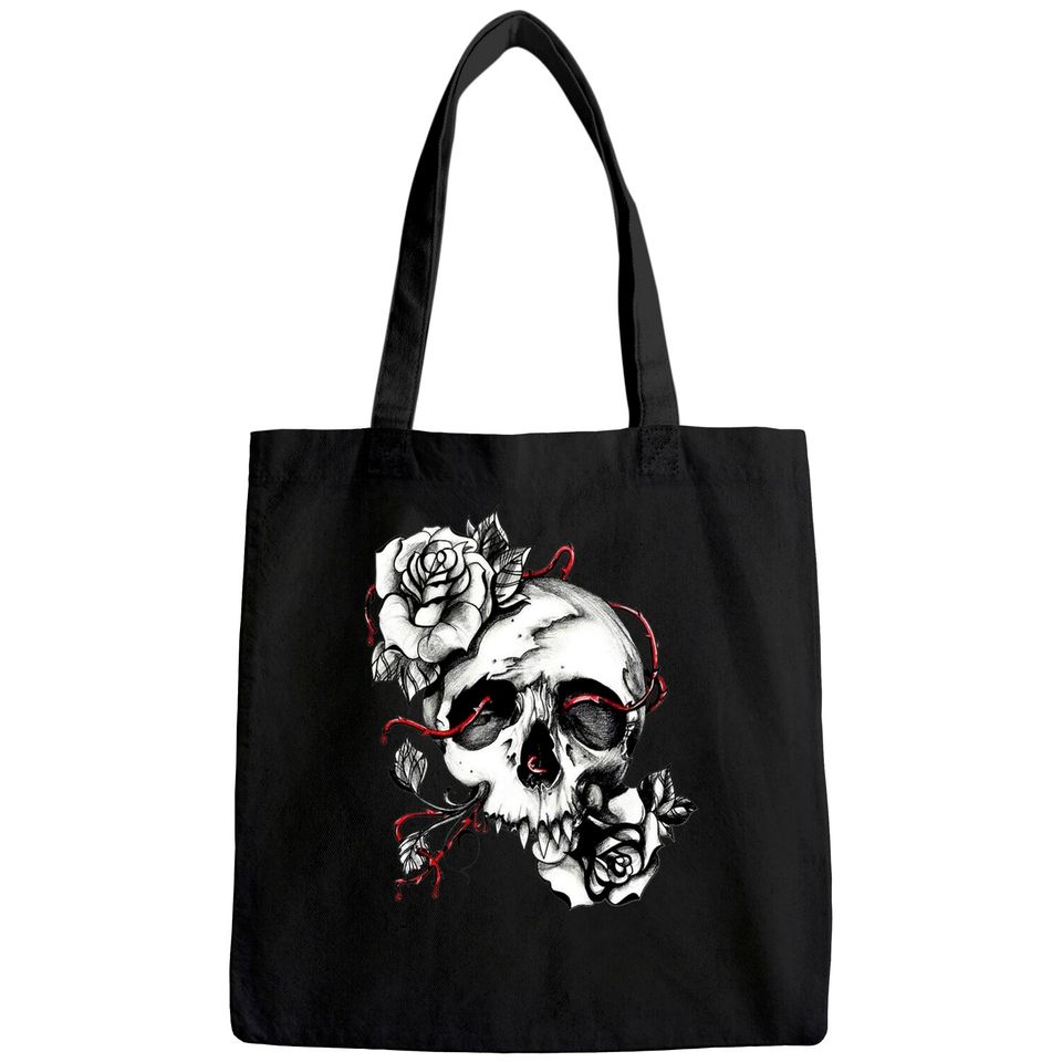 Skull And Roses Premium Tote Bag