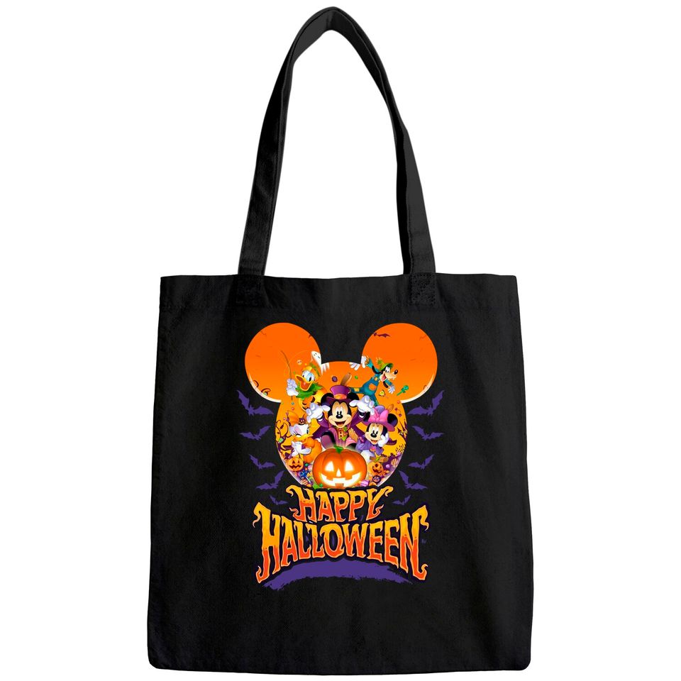 Halloween Mickey Not So Scary, Family Pumpkins Halloween Tee, Trick Or Treat, Cute Halloween Custom Gifts Tote Bag Unisex  Family Matching