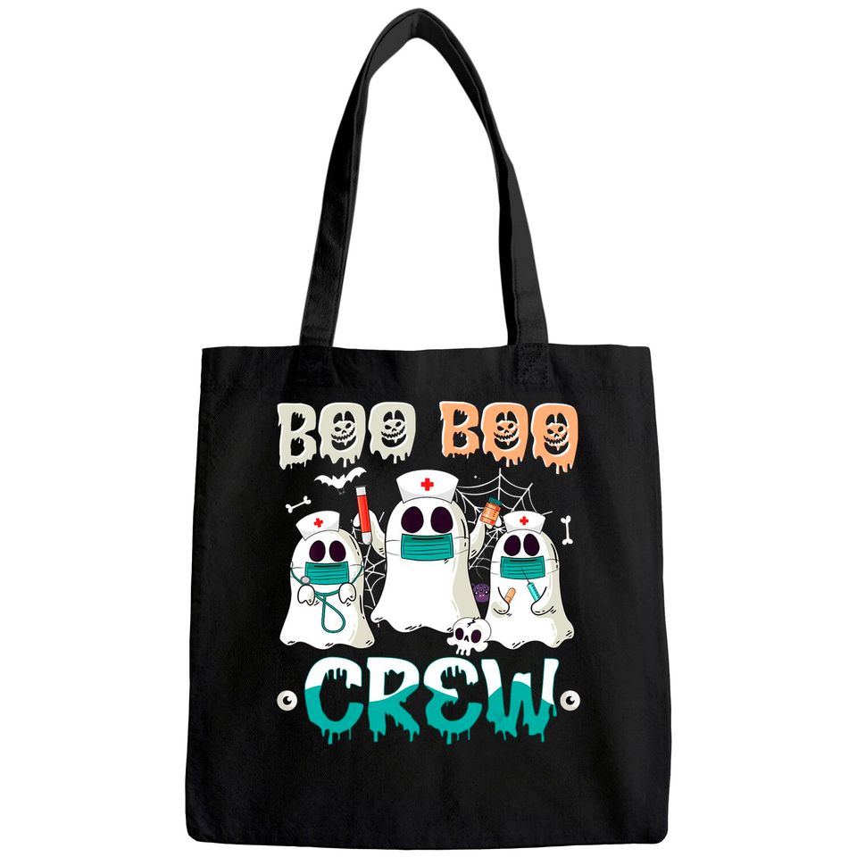 Boo Boo Crew Nurse Halloween Ghost Costume Matching Tote Bag