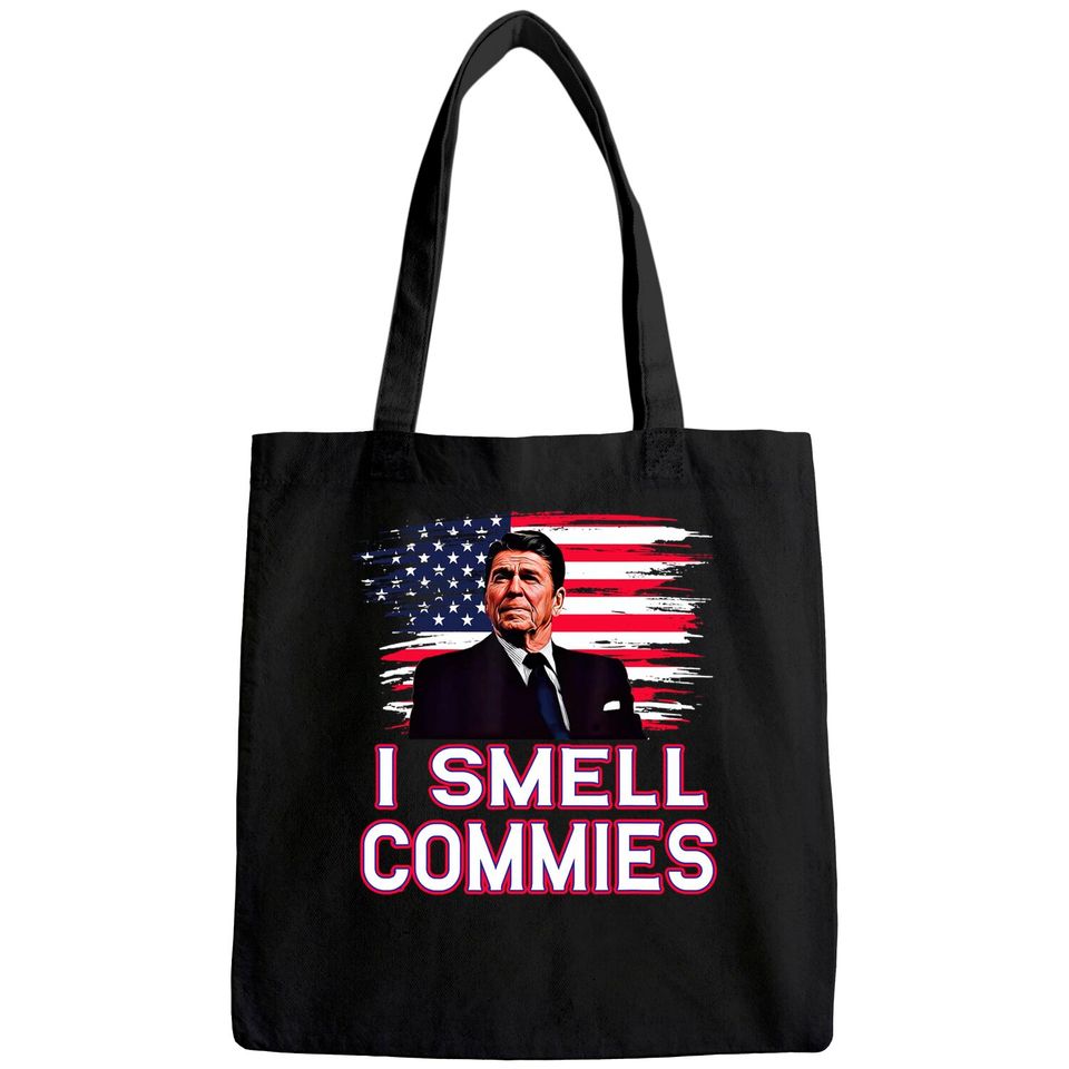 Ronald Reagan I Smell Commies Republican Democrats USA Tote Bag