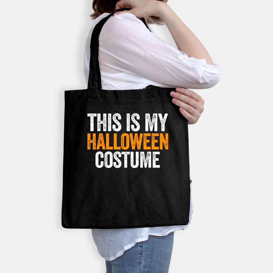 Vintage This Is My Halloween Costume Apparel Retro Tote Bag
