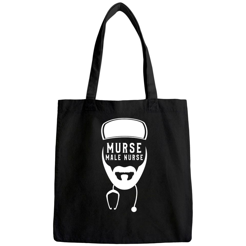 Funny Murse Male Nurse Birthday Gift Tote Bag
