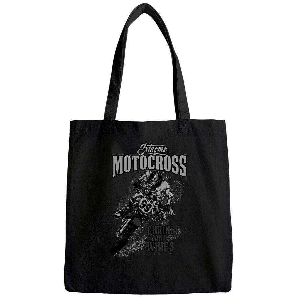 Motocross Extreme MotoX Motorcycle Dirt Bike Scrambler Tote Bag