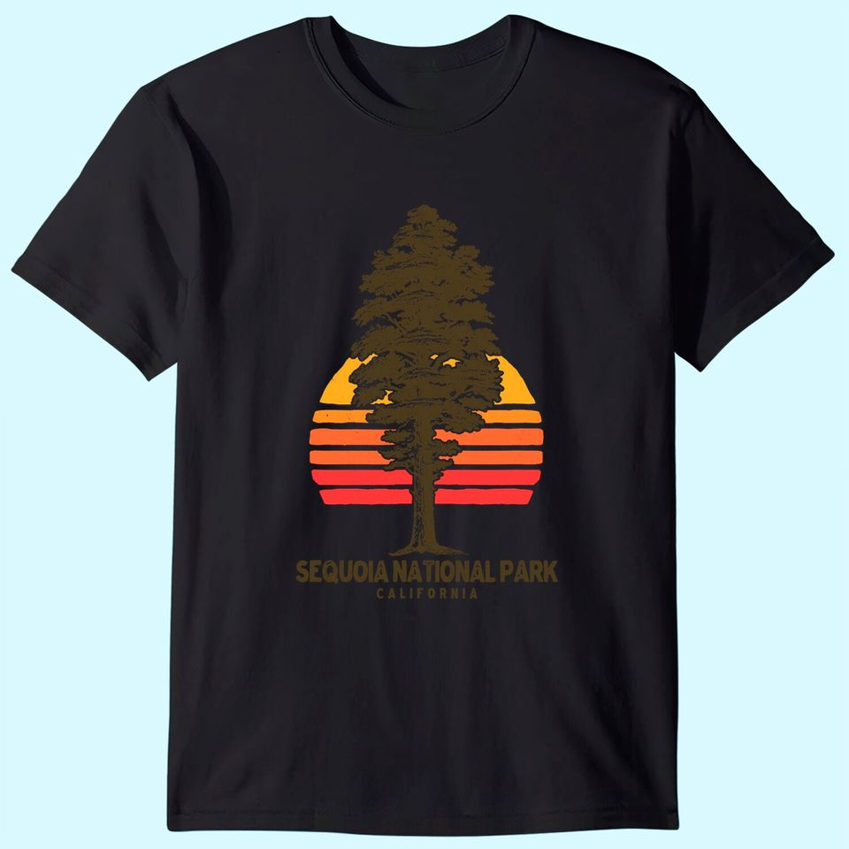 Sequoia National Park Retro Tree Minimalist Graphic T-Shirt