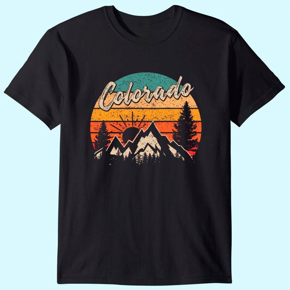 Colorado Vintage Retro Mountains Mountaineer USA T-Shirt