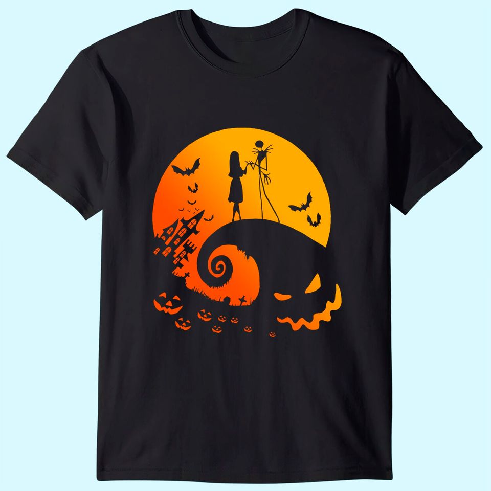 Jack Skellington The Nightmare Before Christmas And Sally Halloween T-Shirt