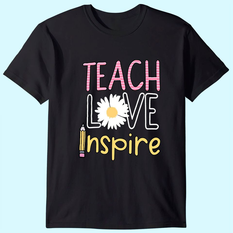 Summer Teacher Teach Love Inspire T-Shirt