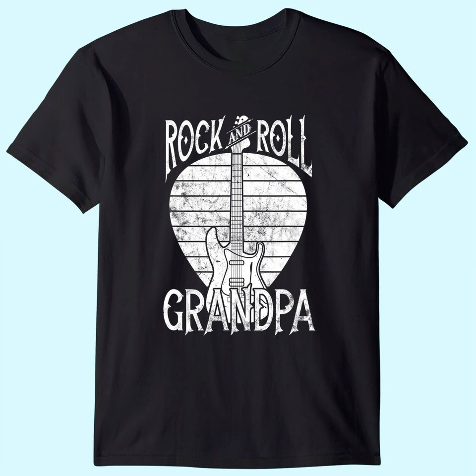 Rock n Roll Grandpa Vintage Guitar Player Gift T-Shirt