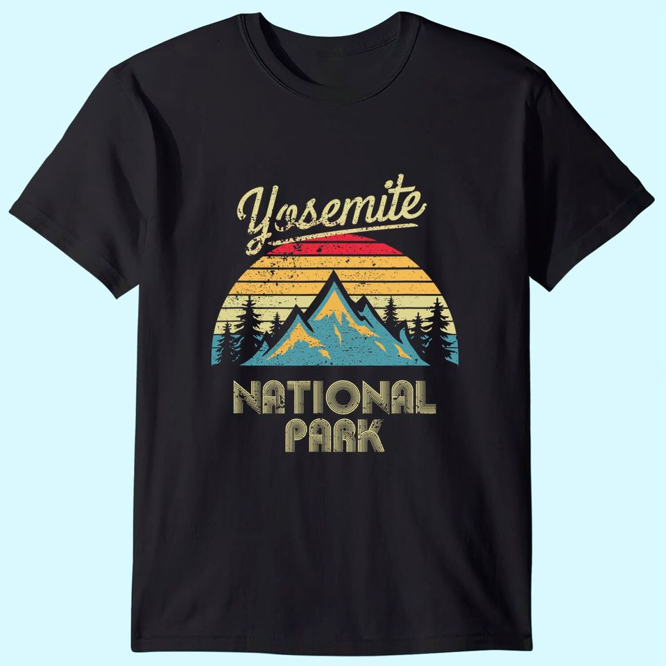Vintage Retro Yosemite National Park Mountain T Shirt