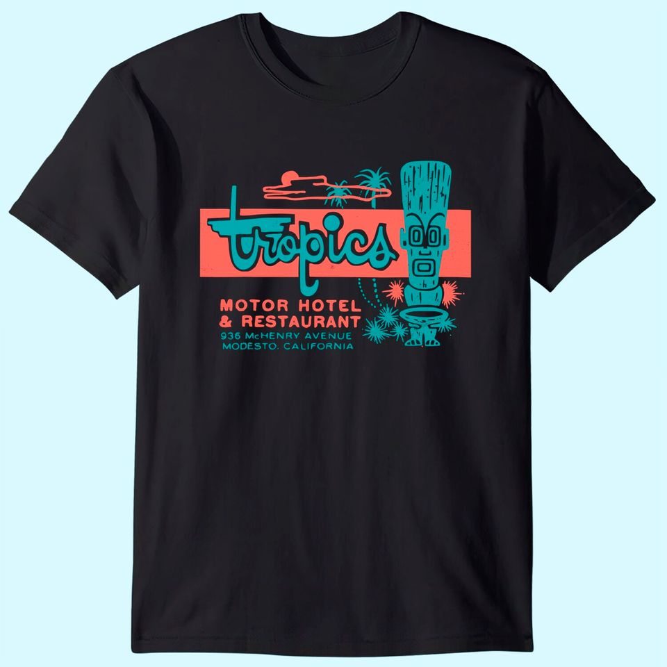 Tropics Motor Hotel Hawaiian Style 50s Style T Shirt
