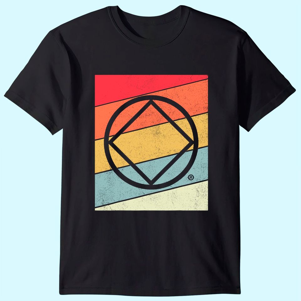 Retro NA Symbol Distressed Narcotics Anonymous NA AA Gifts T-Shirt
