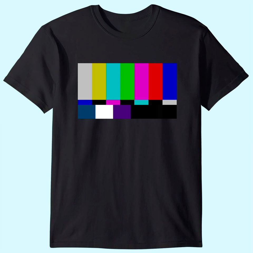 No Signal Television Screen Color Bars Test Pattern T-Shirt