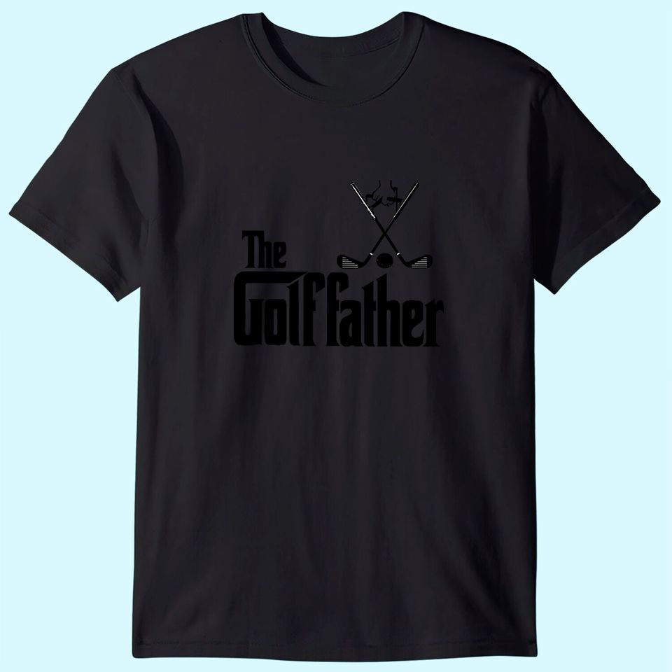 Mens The Golffather Golf Father Funny Golfing Fathers Day T-Shirt