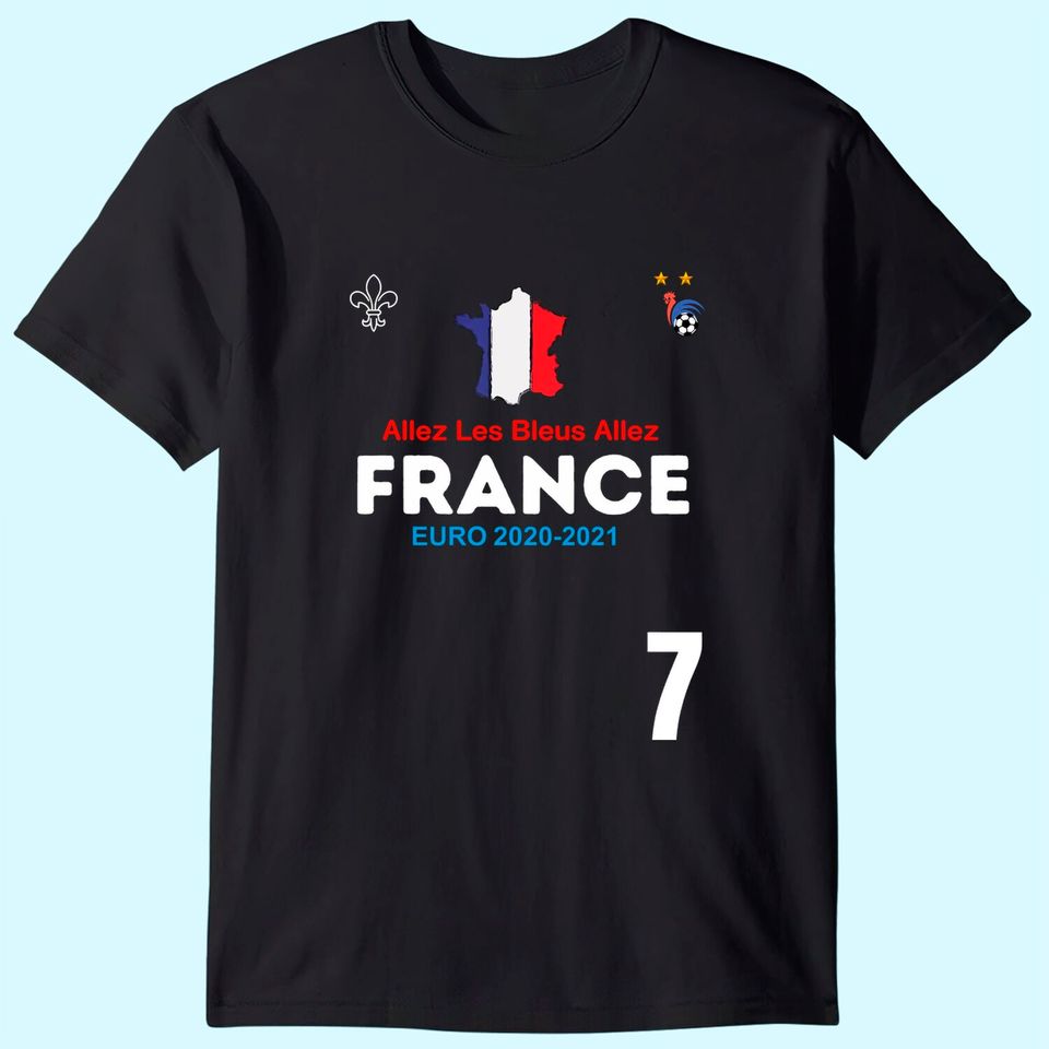 Euro 2021 Men's  T Shirt France Flag Football