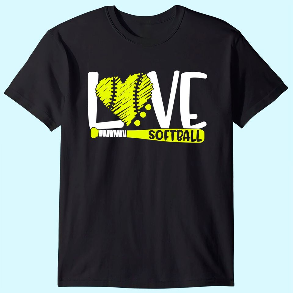 Softball Graphic Saying Shirts for Teen Girls and Women T-Shirt