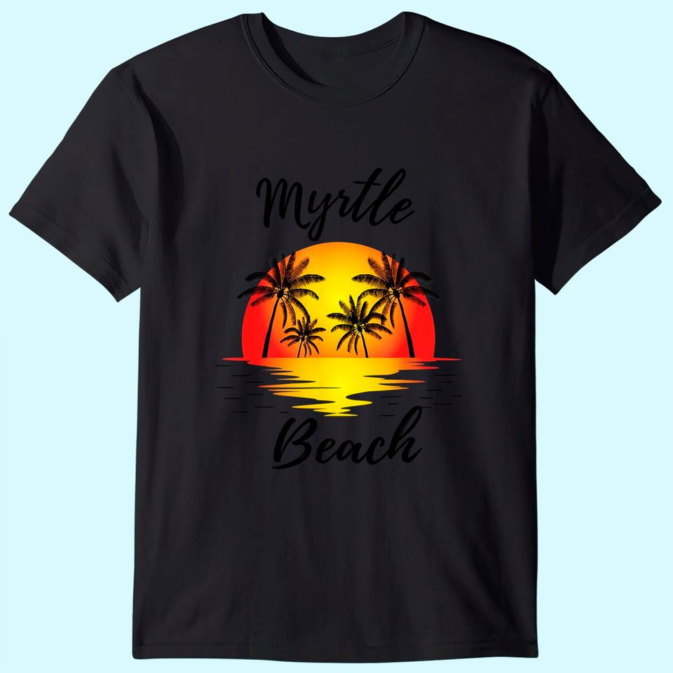 Myrtle Beach T-Shirt Sunset Palm