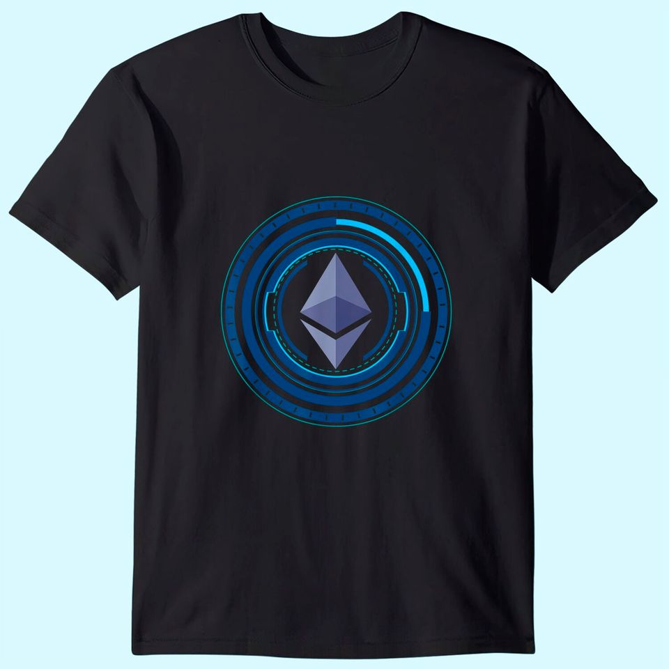 Ethereum ETH Crypto Trader Space To Moon Rocket Freedom Gift T-Shirt