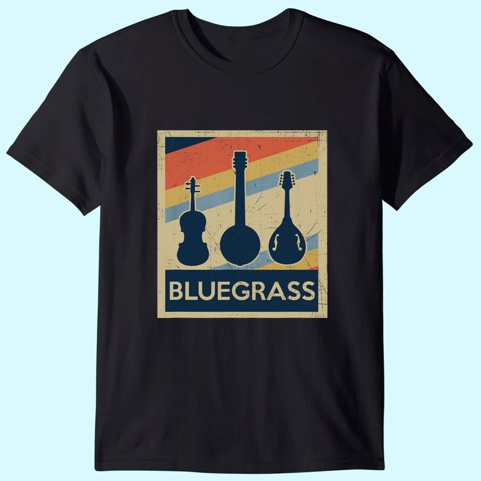 Bluegrass Vintage Music Instruments Retro T Shirt