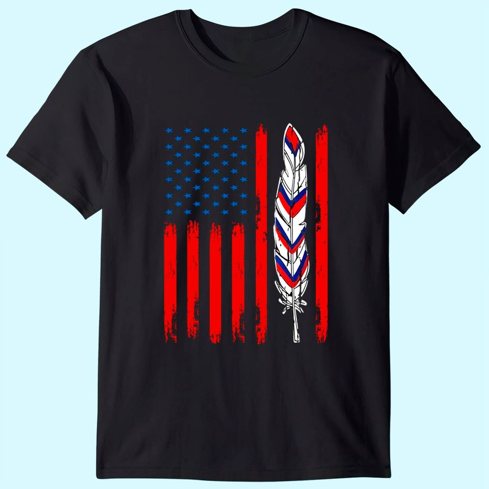 American Flag Native Pride 4th of July USA Patriotic T Shirt