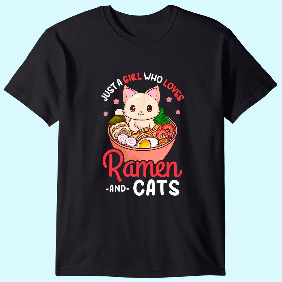 Ramen Cat Neko Anime Kawaii Otaku T Shirt