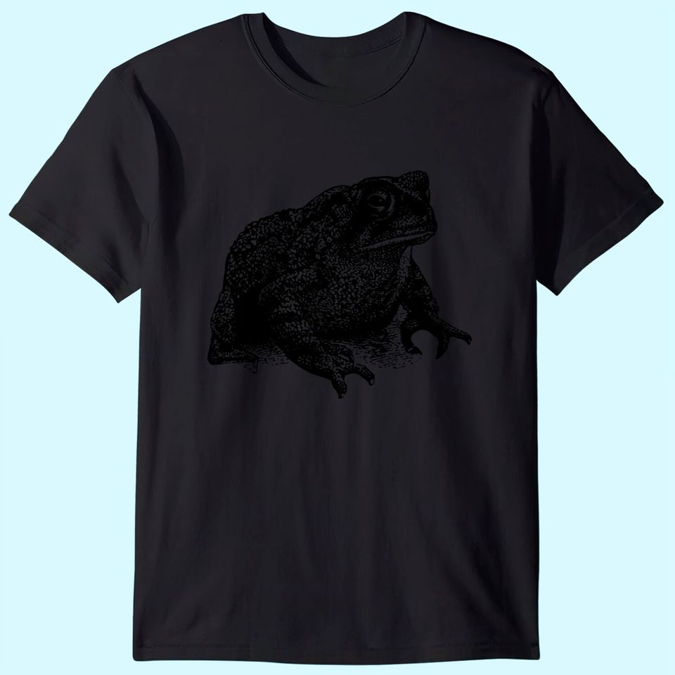 Fat Toad Minimalist Frog Amphibian Biology Realistic T-Shirt