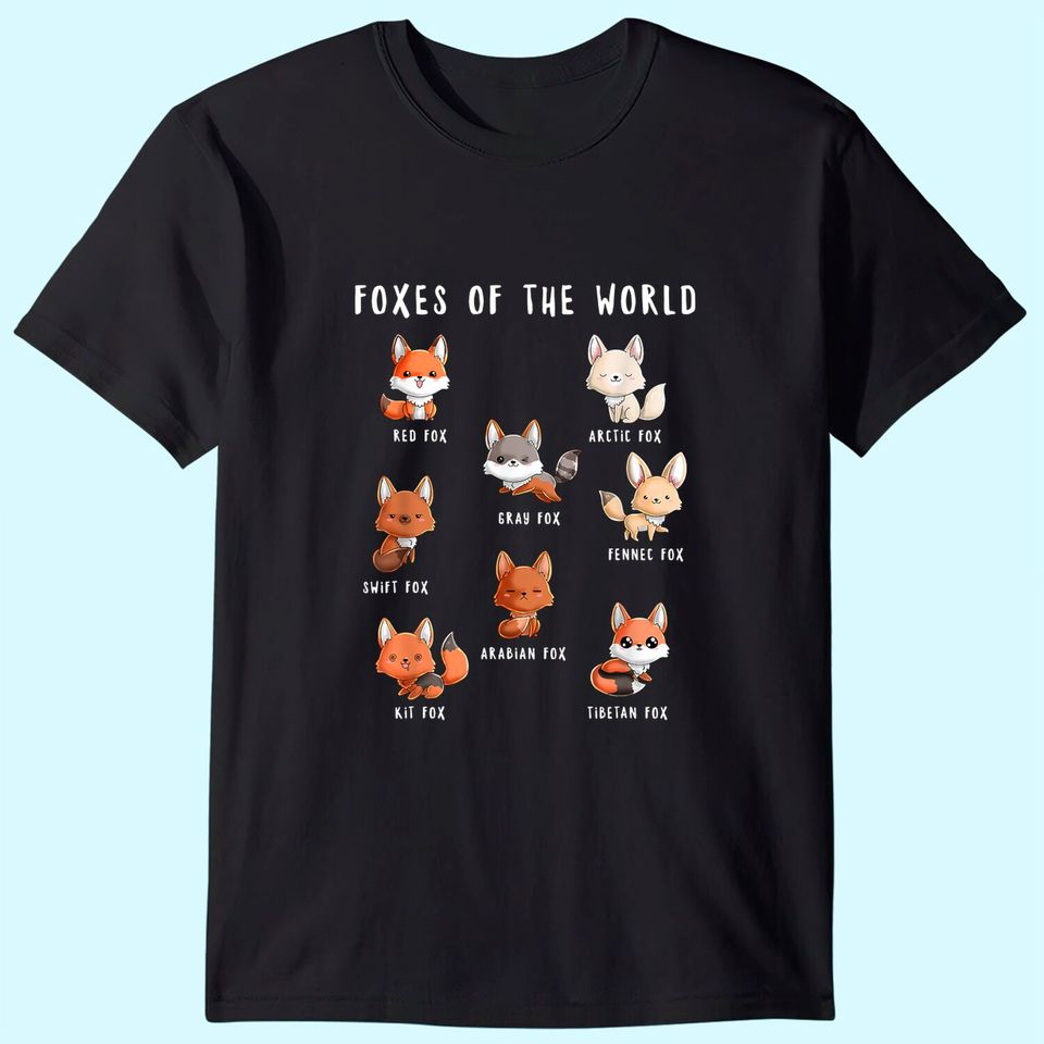 Foxes Of The World Funny T-Shirt