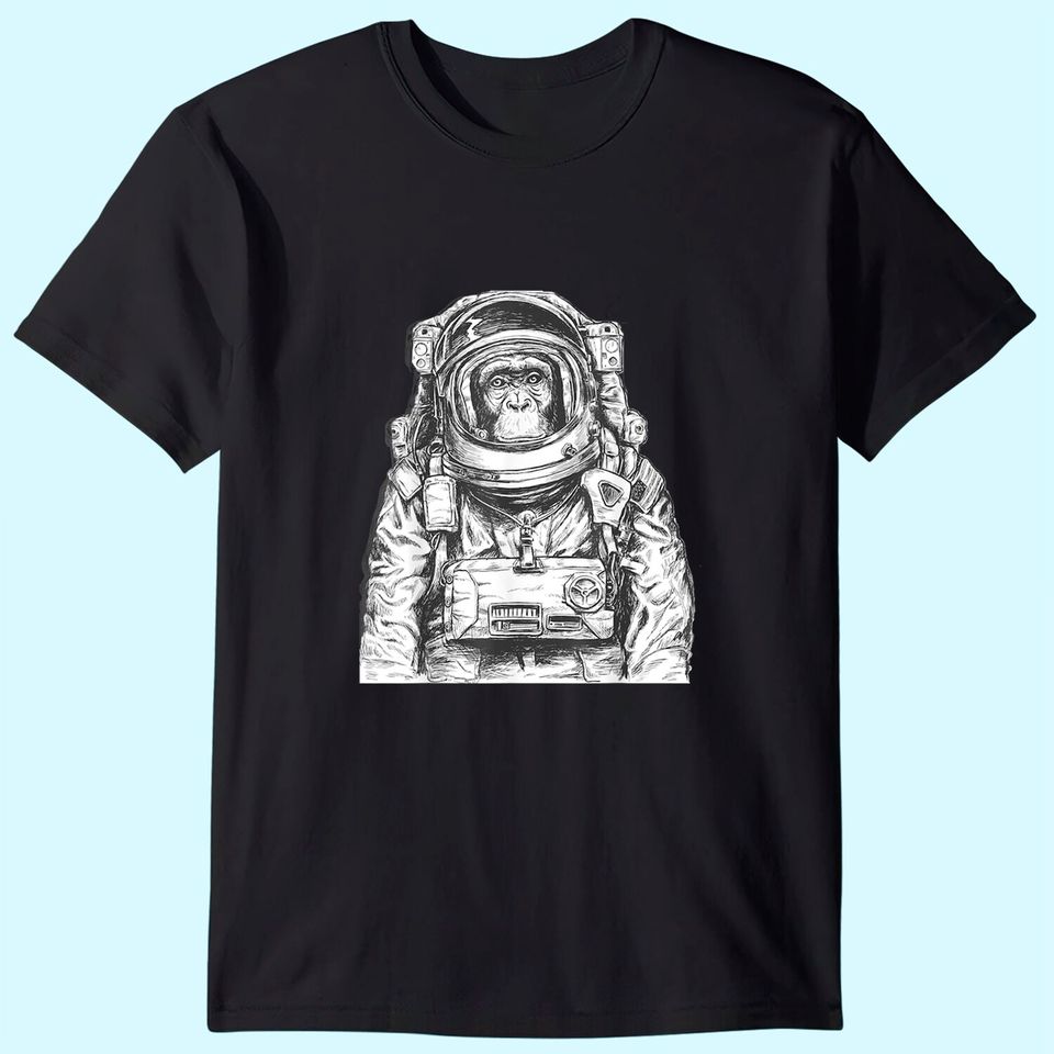 Astronaut Monkey Chimpanzee Cosmonaut Astronomy T Shirt