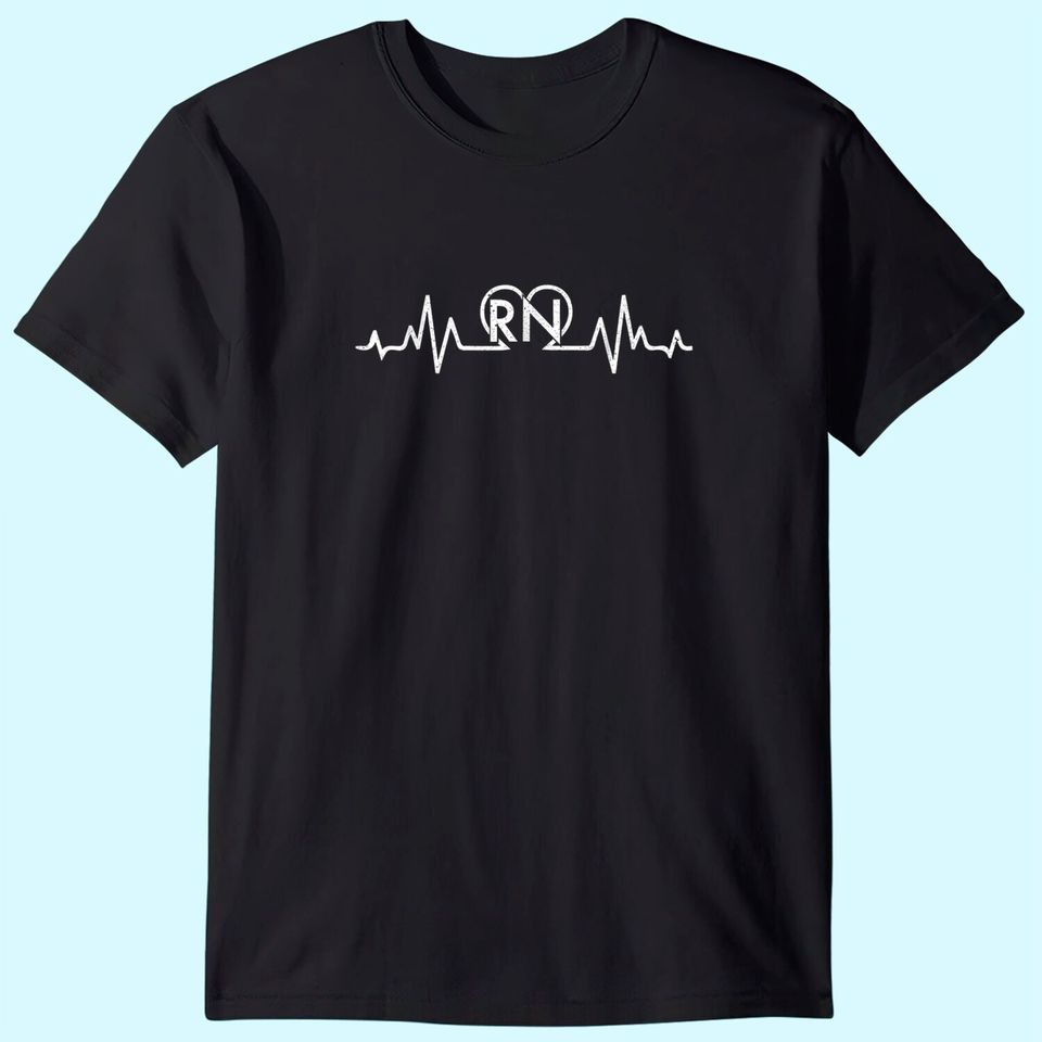 Cool Heartbeat Registered Nurse RN T Shirt