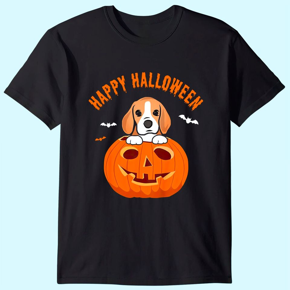 Happy Halloween Beagle Dog Pumpkin T-Shirt