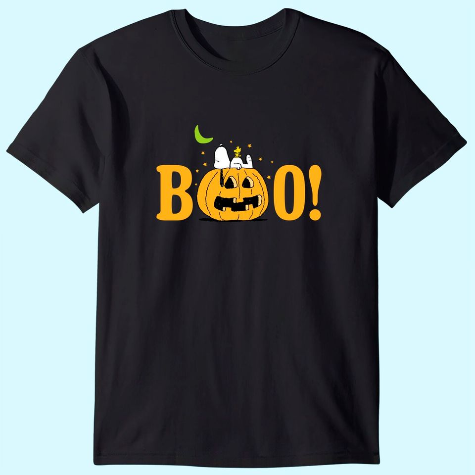 Peanuts Halloween Boo Pumpkin T Shirt