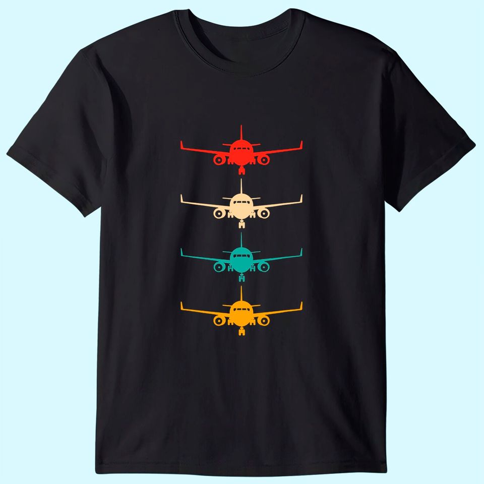 Aviation Airplane Flying Airline Funny Vintage Pilot T-Shirt